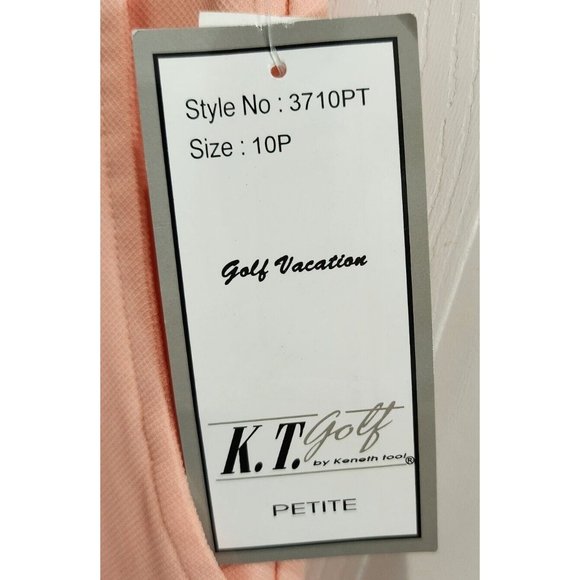 Vtg NOS NEW K.T. Keneth Too! Women's Golf Shorts Elastic Waist Orange Size 10P - Picture 5 of 14